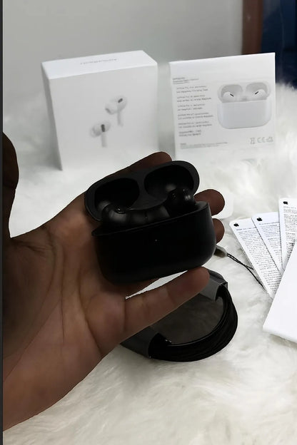Black AirPods Pro 2 with ANC & Spatial Audio