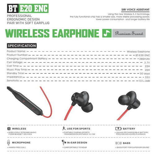 Erorex Neckband (BT-E20 ENC) 5.0